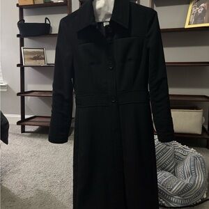 Armani Exchange Elegant Black Long Coat
